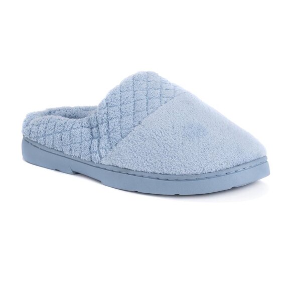 No Box MukLuk Women Micro Chenille Trimmed Clog Slippers Blue S (5-6) $40 1C437 - Picture 4 of 4